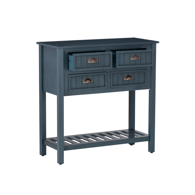 Antique navy console table discount